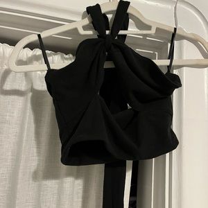 black halter top
